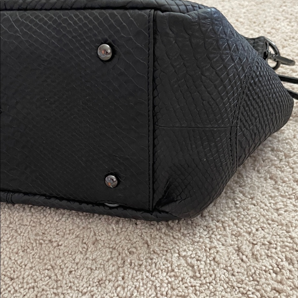 KeriKit London Chic Black Textured Shoulder Bag- fancy diaper bag - Picture 3 of 7